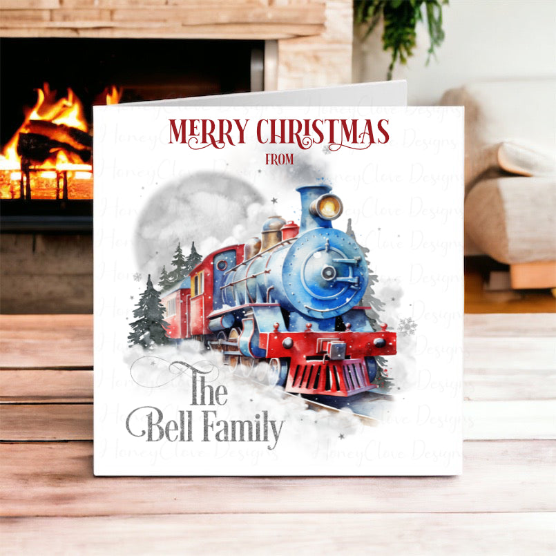 Believe Train Christmas Card