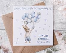Load image into Gallery viewer, Baby Bunny &amp; Balloons Card

