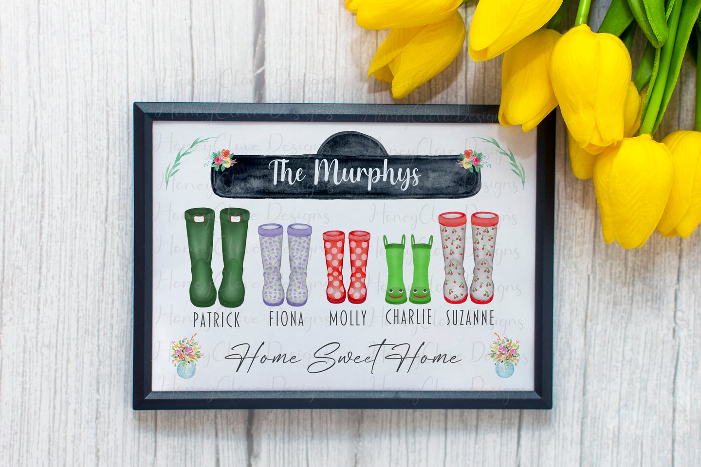 Boot Family A4 Unframed Print!!!!