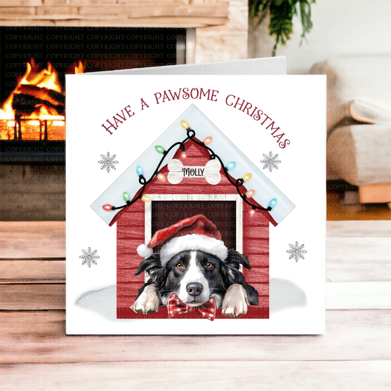 Cute Dog Christmas Card