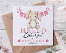 Load image into Gallery viewer, Bunny Building Blocks Baby Card
