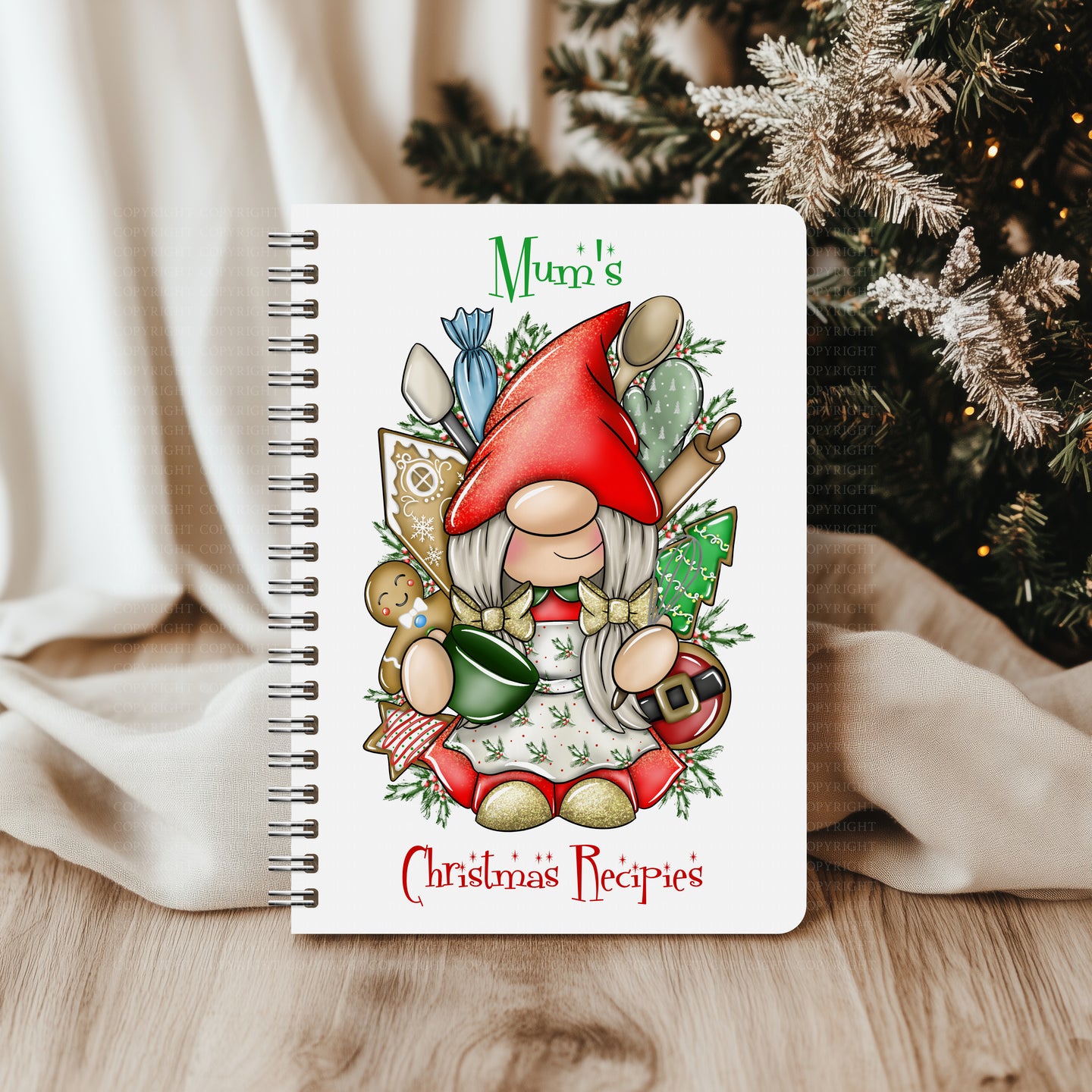 Red Gingerbread Gonk Notebook