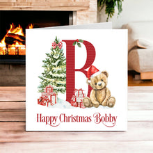 Load image into Gallery viewer, Cute Red Bear Alphabet - Christmas Card
