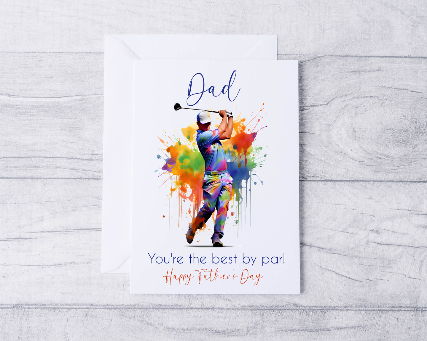 Best Dad By Par Greeting Card