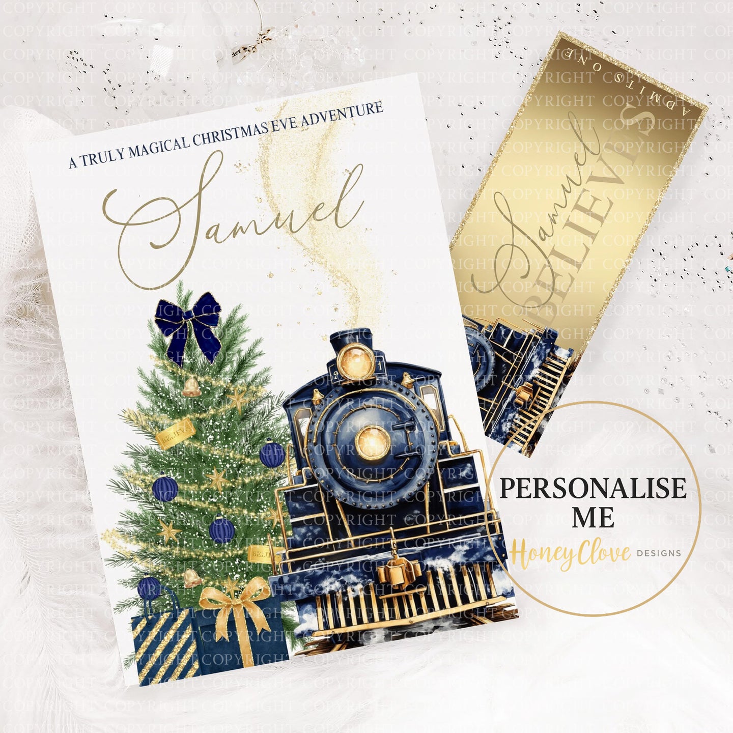 Believe Christmas Train Story Book BLUE