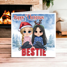 Load image into Gallery viewer, Chibi Friends/Sister/Daughter etc  Christmas Card
