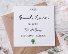 Load image into Gallery viewer, First day at school card  - clover
