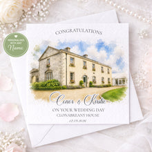 Load image into Gallery viewer, Watercolour Wedding Venue Card
