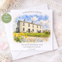 Load image into Gallery viewer, Watercolour Wedding Venue Card
