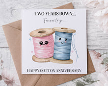 Load image into Gallery viewer, 2 Year Cotton Anniversary Card
