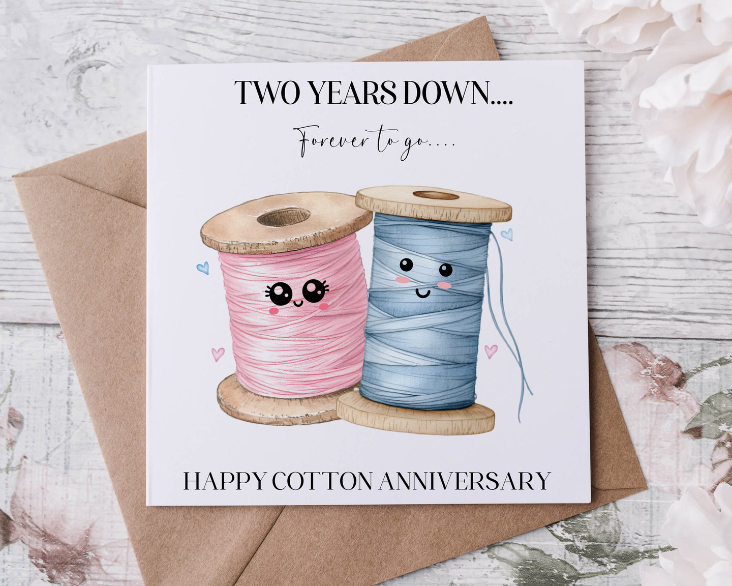 2 Year Cotton Anniversary Card
