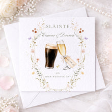 Load image into Gallery viewer, Sláinte Wedding Card, Stout and Champagne
