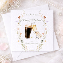 Load image into Gallery viewer, Sláinte Wedding Card, Stout and Champagne
