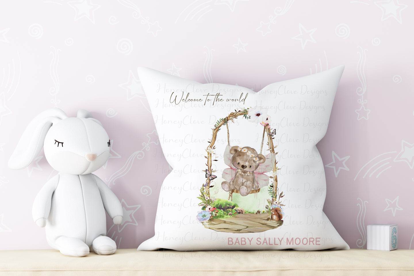 Fairy Bear on Swing Cushion