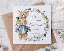 Load image into Gallery viewer, Flopsy bunny NEW BABY CARD - Boy
