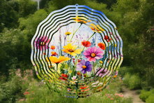 Load image into Gallery viewer, Watercolour flowers Windspinner
