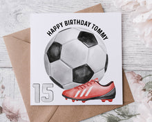 Load image into Gallery viewer, Football Design Birthday Card
