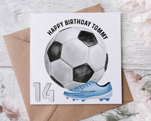 Load image into Gallery viewer, Football Design Birthday Card
