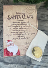 Load image into Gallery viewer, FLASH OFFER! Gold Santa Wish Coin - Christmas
