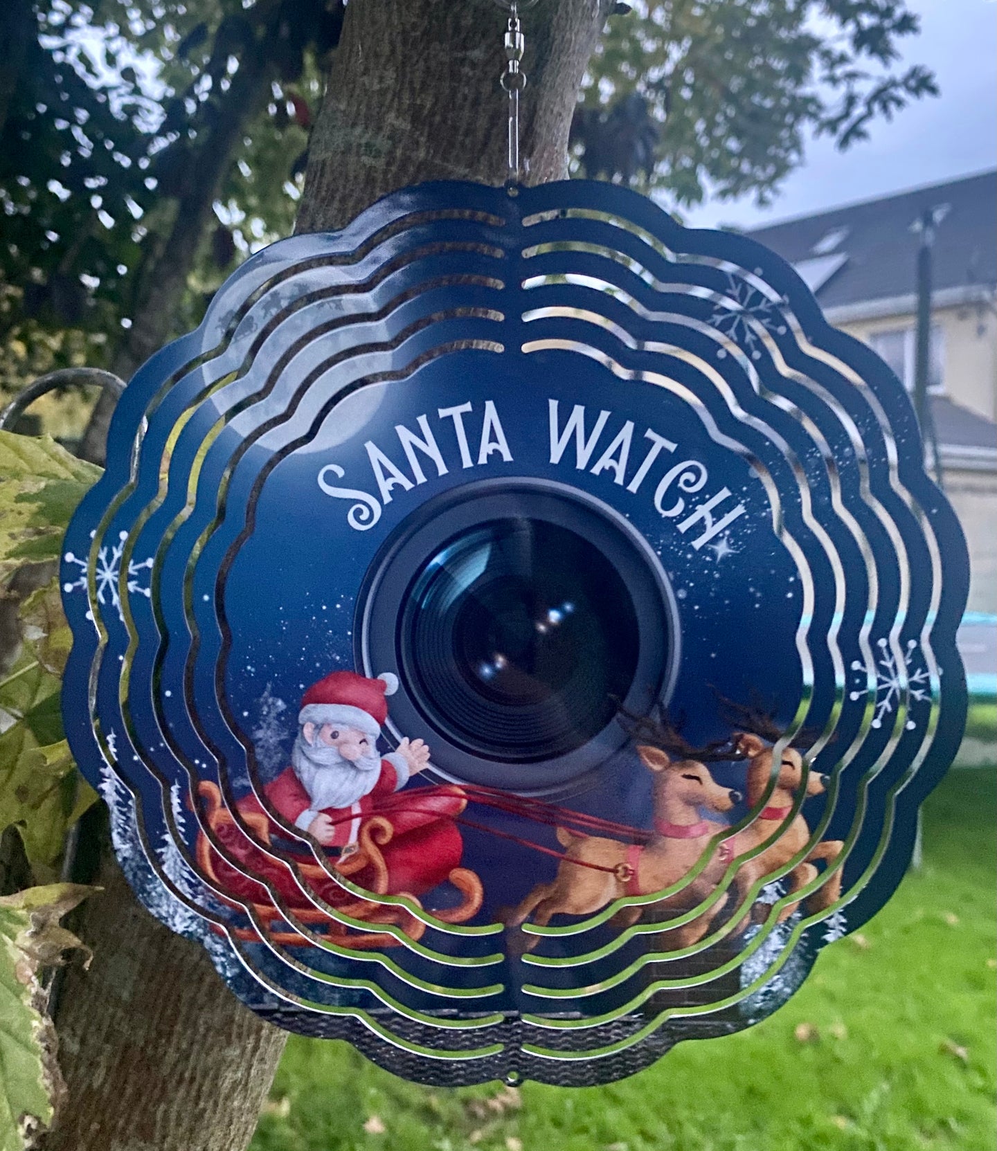 Santa Watch Wind Spinner