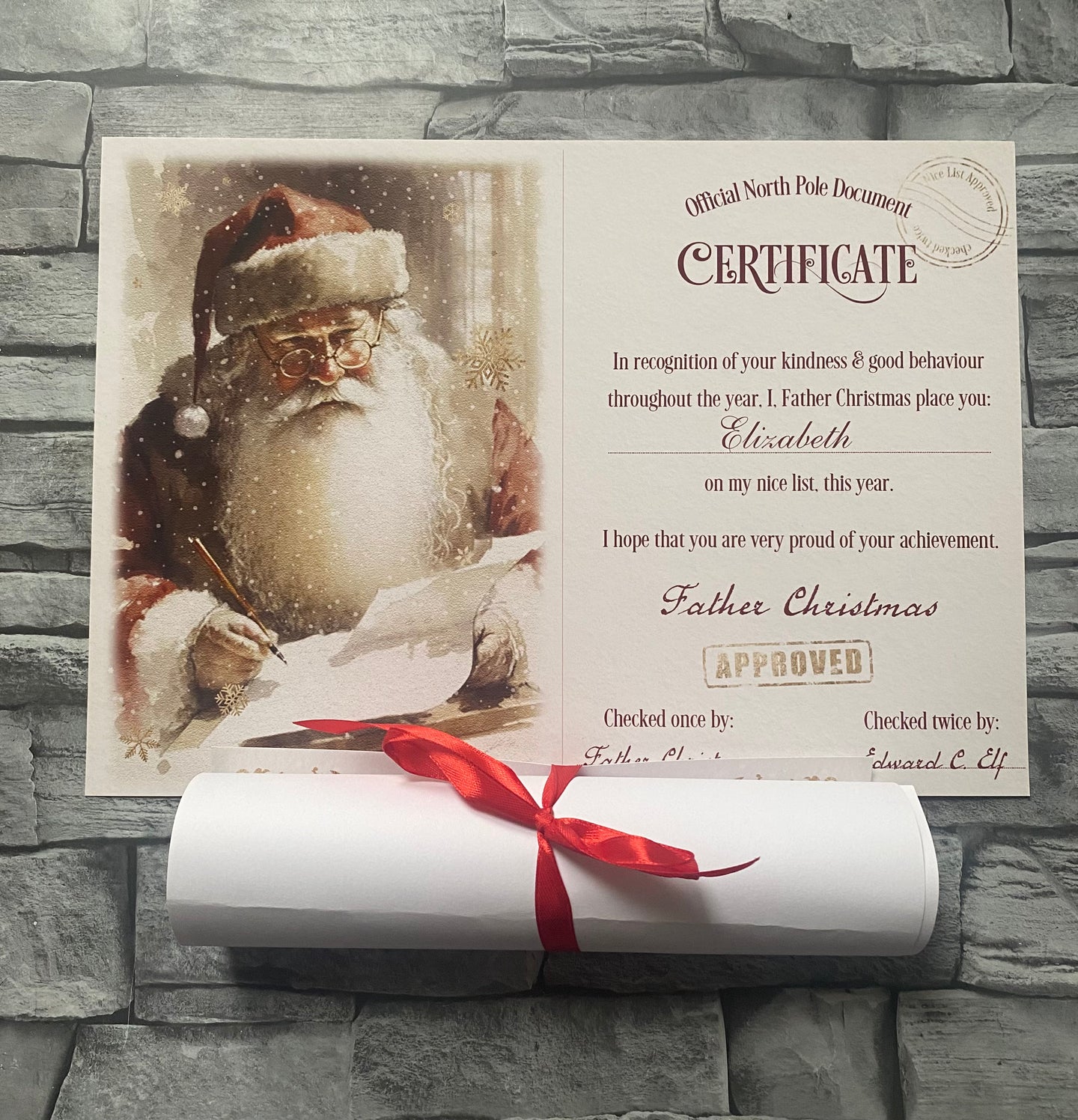 Nostalgic Santa Certificate