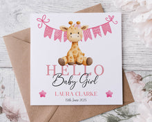 Load image into Gallery viewer, Welcome Baby Greeting Card - Pink
