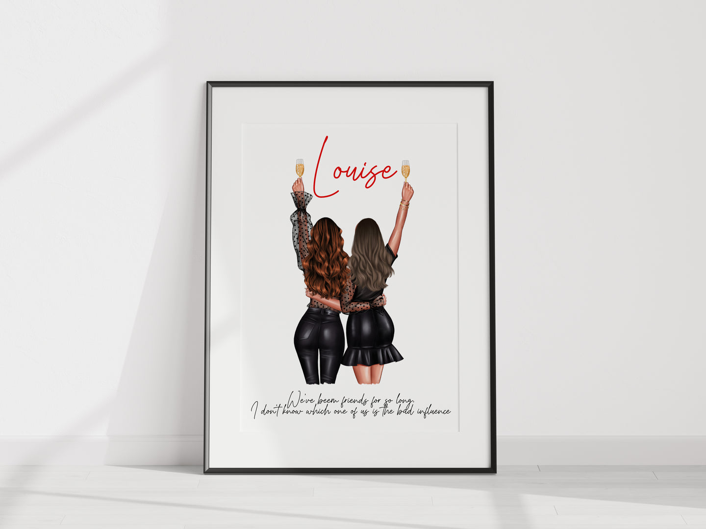 Glam Friends A4 Unframed Print