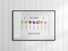 Load image into Gallery viewer, Mum's Garden Birth Flowers A4 Print - UNFRAMED

