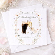 Load image into Gallery viewer, Sláinte Wedding Card, Stout and Champagne
