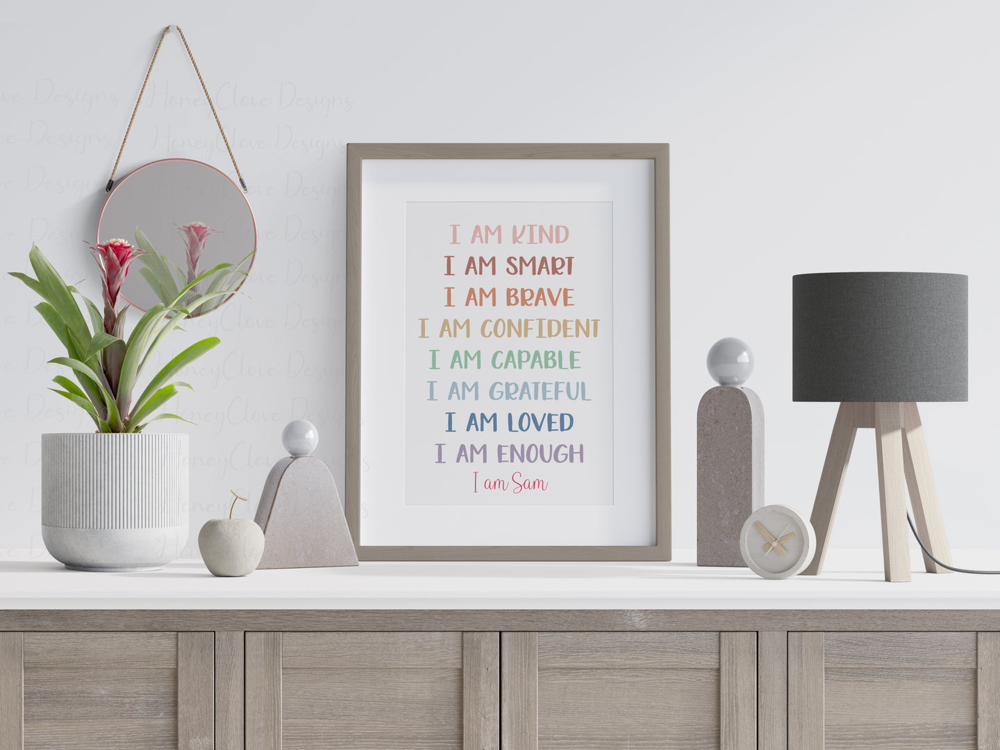 'I AM' nursery A4 print