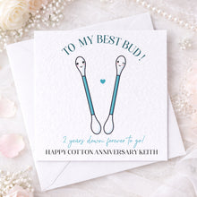 Load image into Gallery viewer, 2 Year Cotton Anniversary Card -Best Buds !
