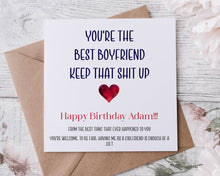 Load image into Gallery viewer, Keep that shit up  Birthday /Anniversary card
