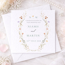 Load image into Gallery viewer, Delicate Floral Wedding /Engagement/Anniversary Card
