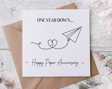 Load image into Gallery viewer, 1 Year Paper Anniversary Card
