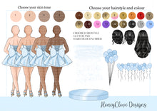 Load image into Gallery viewer, Party Girl Birthday Card BLUE
