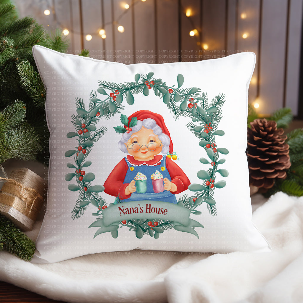 Mrs Claus Christmas Cushion