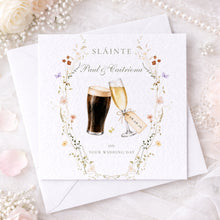 Load image into Gallery viewer, Sláinte Wedding Card, Stout and Champagne
