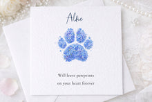 Load image into Gallery viewer, Paw print Sympathy Card
