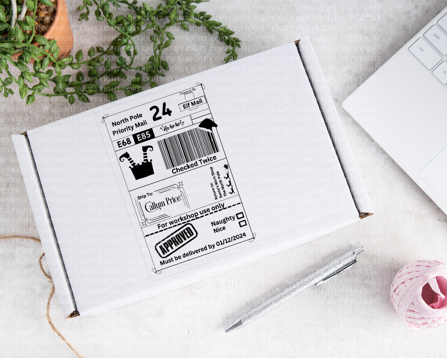 Elf Arrival Christmas Postage Label