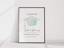 Load image into Gallery viewer, Graduation Map - Unframed Print
