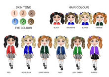 Load image into Gallery viewer, First day at school card  - School Girl
