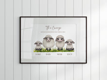 Load image into Gallery viewer, Quirky Sheep Family Print
