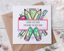 Load image into Gallery viewer, Best Teacher Stationary Card
