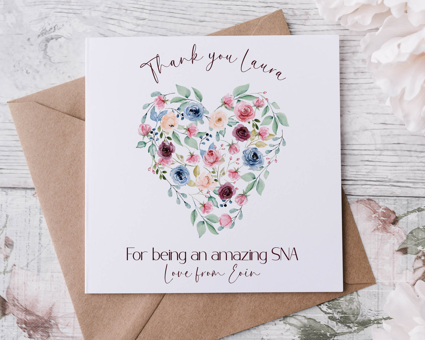 Thank you SNA/Teacher Floral Heart