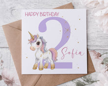 Load image into Gallery viewer, Baby Unicorn Birthday Card
