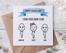 Load image into Gallery viewer, Father&#39;s Day Swim Team Greeting Card!
