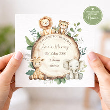 Load image into Gallery viewer, Zoo Animal New Baby Card
