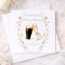 Load image into Gallery viewer, Sláinte Wedding Card, Stout and Champagne
