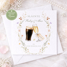 Load image into Gallery viewer, Sláinte Wedding Card, Stout and Champagne
