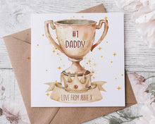 Load image into Gallery viewer, Trophy Design Card for Father&#39;s Day or Birthday
